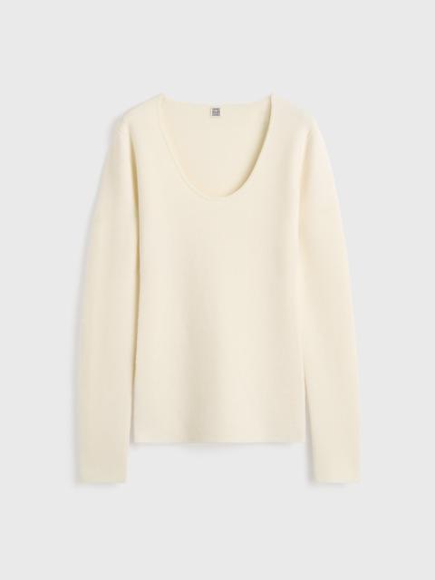 TOTEME Merino knit top ecru