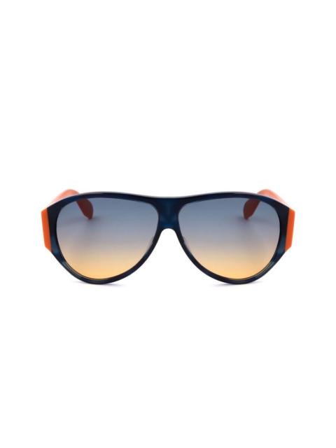 adidas Adidas Ladies Black Aviator Sunglasses OR0032