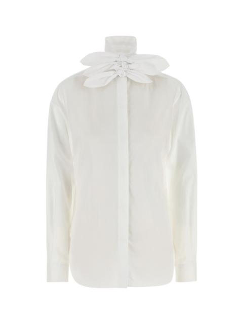 Moschino Embroidered cotton shirt