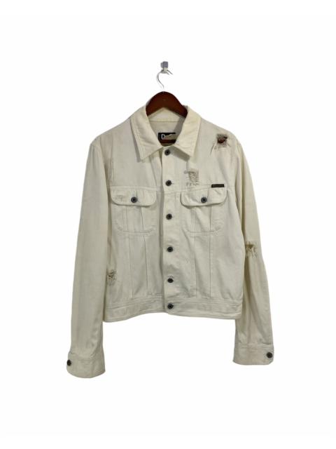 Dolce & Gabbana Dolce and Gabbana Cropped Jacket Destressed Denim Jacket