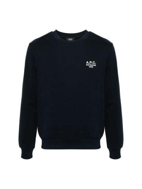 embroidered-logo sweatshirt
