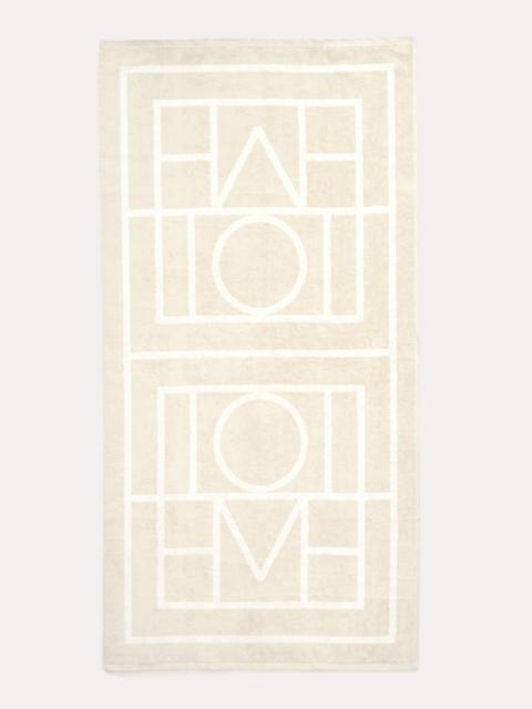 TOTEME Monogram jacquard beach towel sand