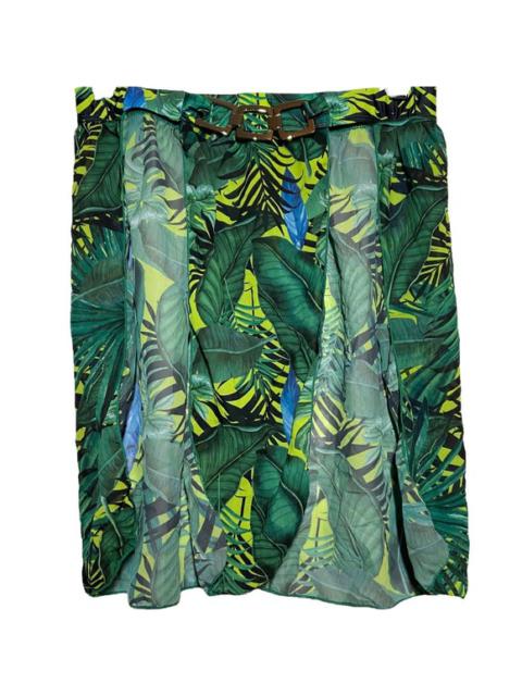 Shein Bikini 3 Piece Set Coverup Palm Leaf Green Large
