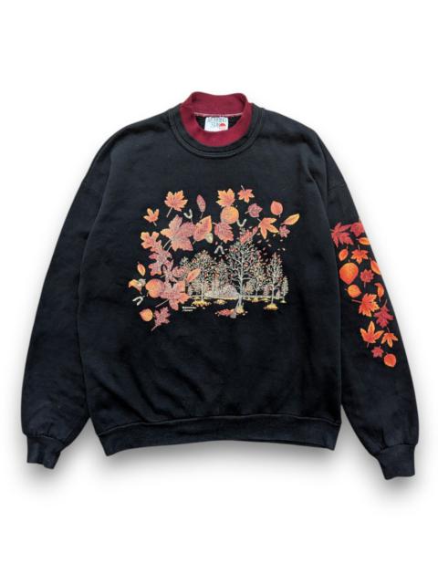 Morning Sun Sweatshirt Autumn Leaves Vintage Pattern Retro