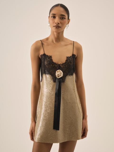 For Love & Lemons Sylvie Sequin Mini Dress