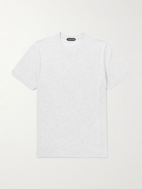 TOM FORD Cotton-Blend Jersey T-Shirt Gray