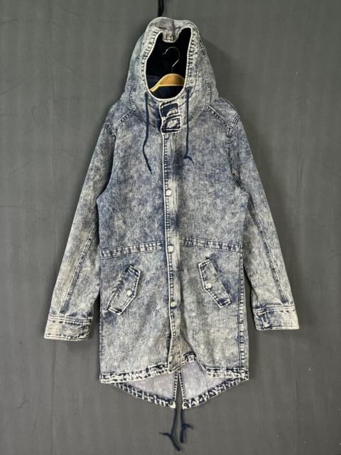 Other Designers In The Attic Stone Washed Denim Fishtail Parka Jacket