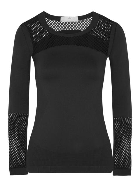 adidas Mesh-paneled Climalite stretch top