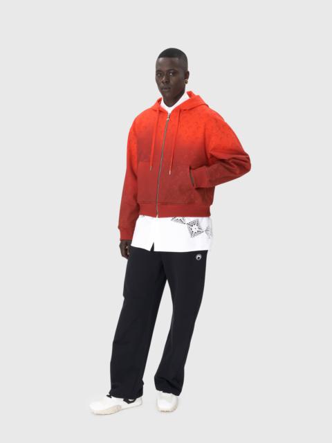 Marine Serre Moon Faded Fleece Zipped Hoodie