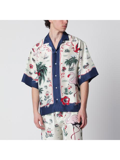 DSQUARED2 Dsquared2 Aloha Souvenir Silk Bowling Shirt In Multicolor Men