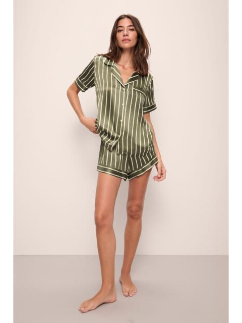 eberjey Inez Washable Silk Printed Short PJ Set