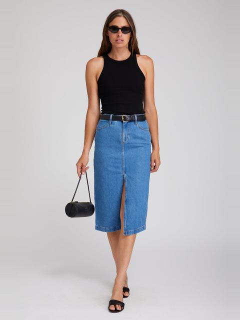 SPRWMN COCO DENIM A-LINE PENCIL SKIRT