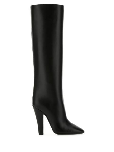 Saint Laurent Woman Black Nappa Leather 68 Tube Boots