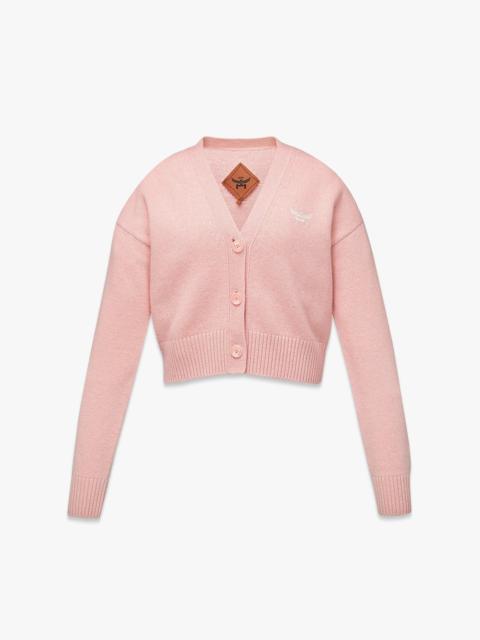 MCM Laurel Cropped Cardigan in Wool and Recycled Cashmere