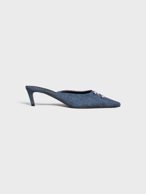 CELINE CELINE ALMA TRIOMPHE MULE IN DENIM