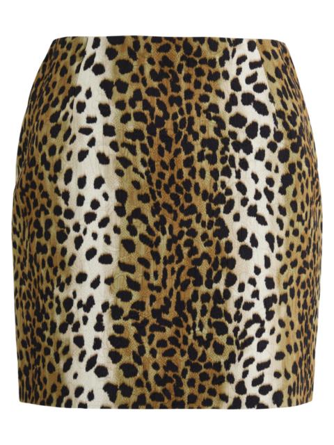 Blumarine Blumarine Leopard-print Cotton-blend Skirt