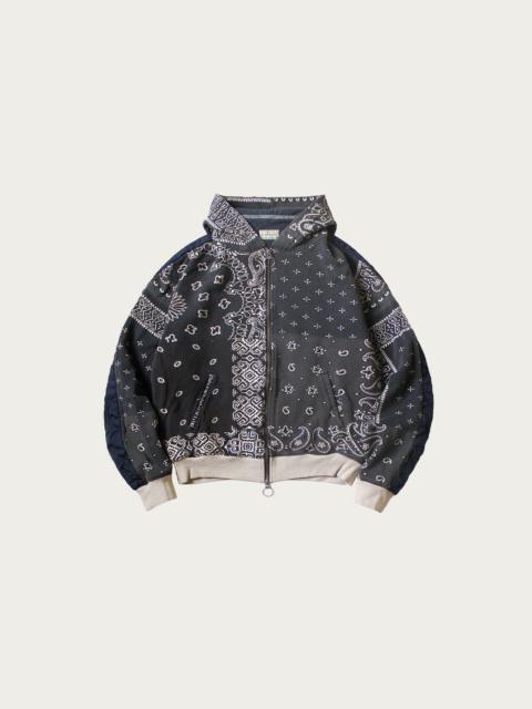 Kapital SWT Knit Bandanna BIVOUAC Hooded Blouson - Black