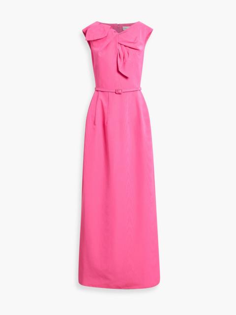 Oscar de la Renta Twisted cotton-blend faille gown