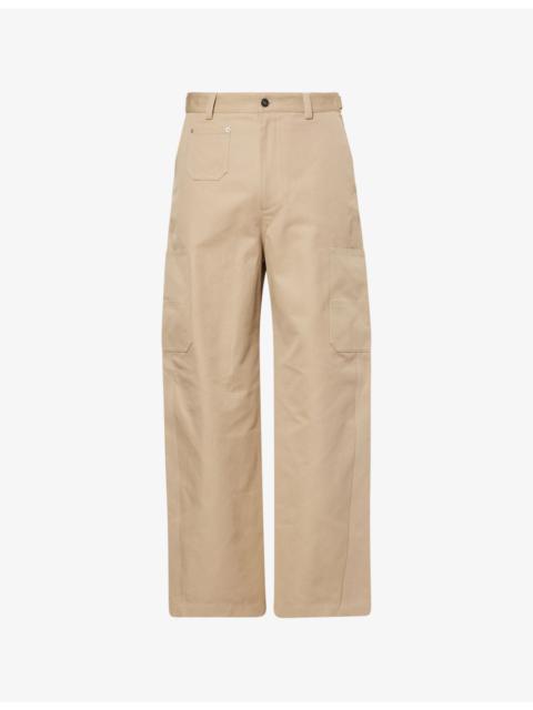 Givenchy Cargo Wide-Leg Cotton Trousers