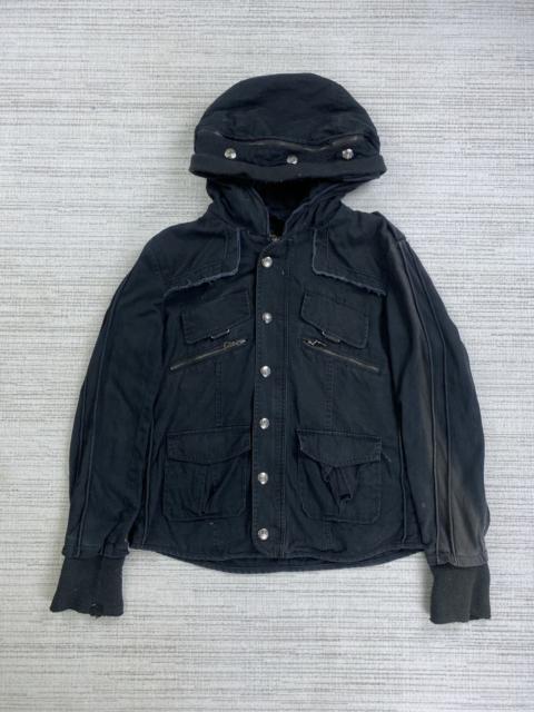 Other Designers If Six Was Nine × Japanese Brand × Vintage - Vintage Day Moon Multipocket Punk Style Faded Hoodie Jacket