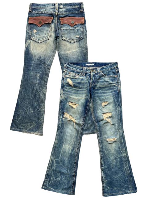 Other Designers Japanese Brand - Transit Japan Distressed Flare Denim Jeans 30x28.5