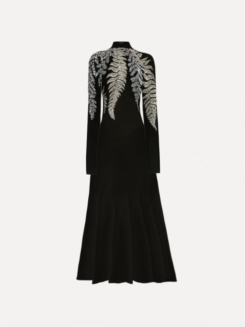 Oscar de la Renta FERN EMBROIDERED COCKTAIL DRESS