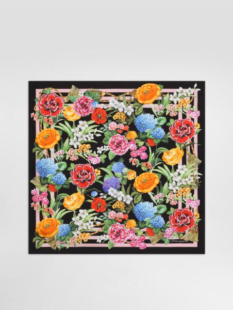 Dolce & Gabbana Floral-print silk twill foulard (70x70)