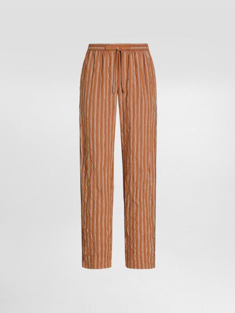 Dolce & Gabbana Crinkled striped fabric vanity trousers