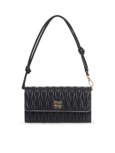 Miu Miu WALLET ON CHAIN IN MATELASSÉ LEATHER