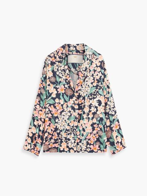 Agua by Agua Bendita Silice Danza floral-print satin-jacquard blazer