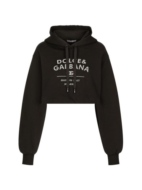 Dolce & Gabbana logo-print cotton-blend hoodie