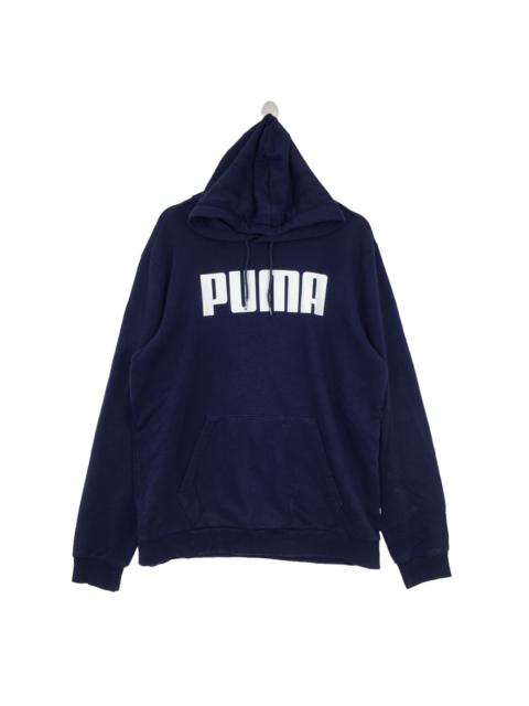 PUMA Vtg PUMA SPORTSWEAR Stock Big Logo Pullover Blue Hoodie