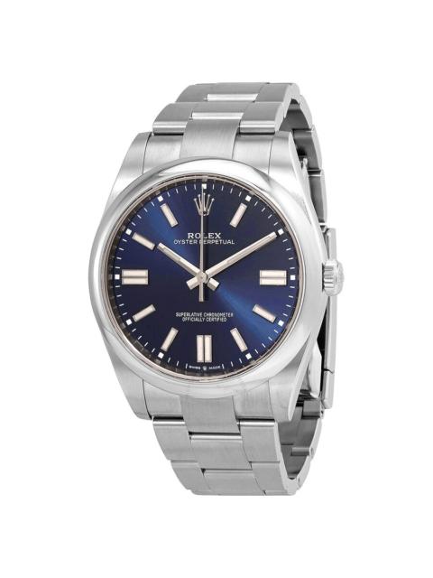 ROLEX Pre-owned Rolex Oyster Perpetual Automatic Chronometer Blue Dial Men's Watch 124300BLSO