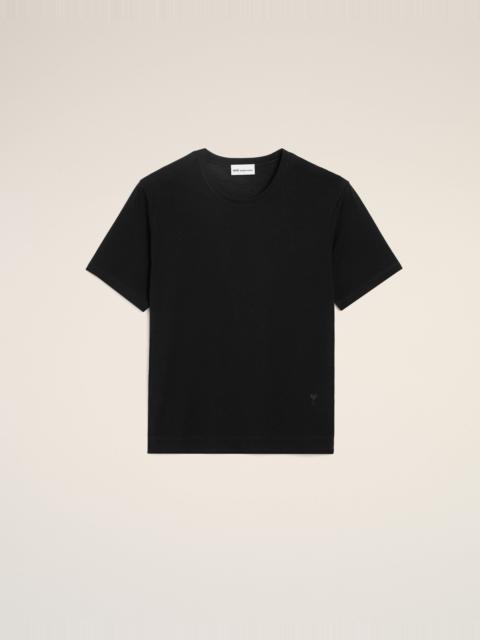 AMI Paris BLACK COTTON AMI DE COEUR T-SHIRT