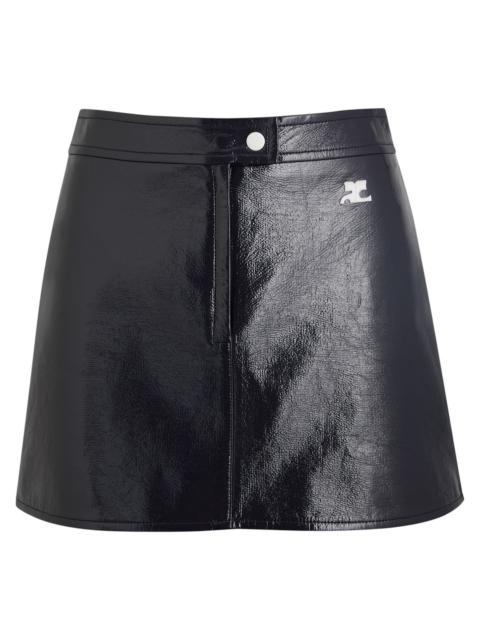 Courrèges Reedition Crinkled Vinyl Mini Skirt