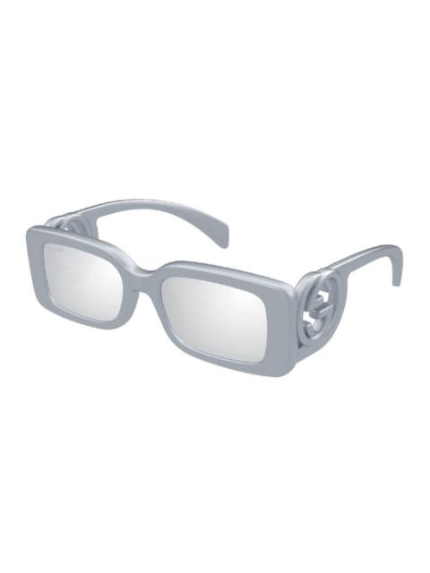GUCCI Gucci Silver Mirror Rectangular Ladies Sunglasses GG1325S 011 54