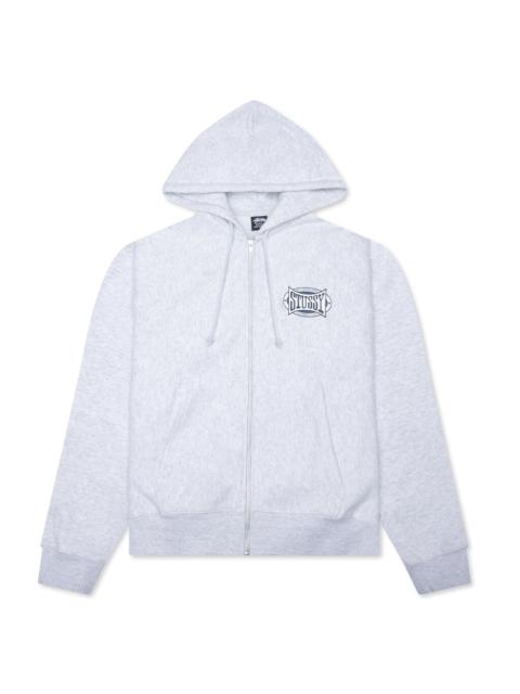 Stüssy CHAMPION OVAL ZIP HOODIE - ASH HEATHER