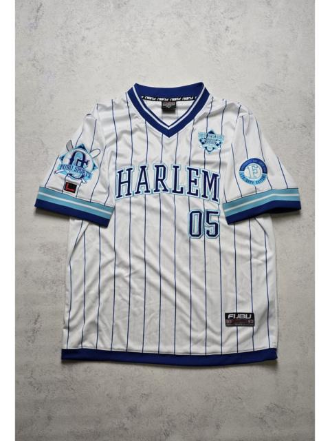 Other Designers Vintage Fubu Harlem Y2K Rare White Pinstripe jersey