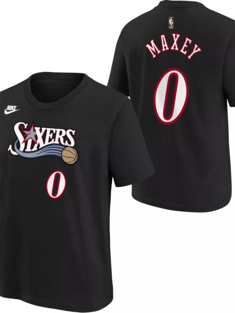 Nike Nike Youth Philadelphia 76ers Tyrese Maxey #0 Hardwood Classics Black T-Shirt