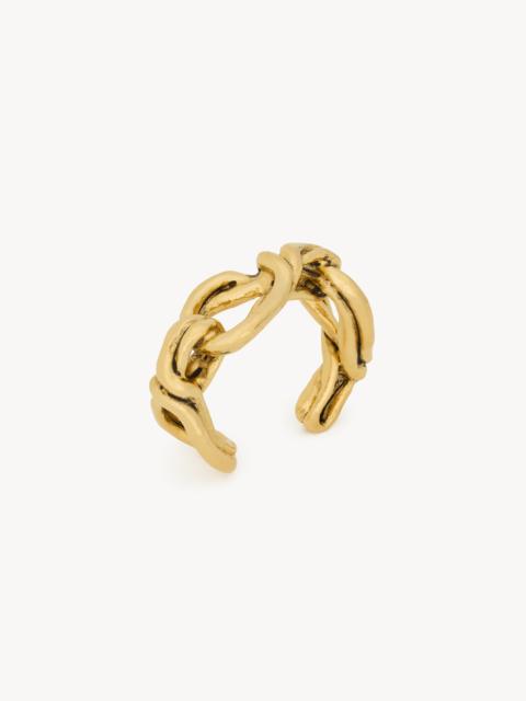 SAINT LAURENT KNOT CUFF IN METAL