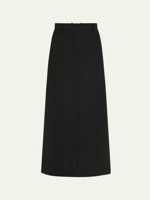 TOTEME Low-Waist Tailored Straight Midi Skirt