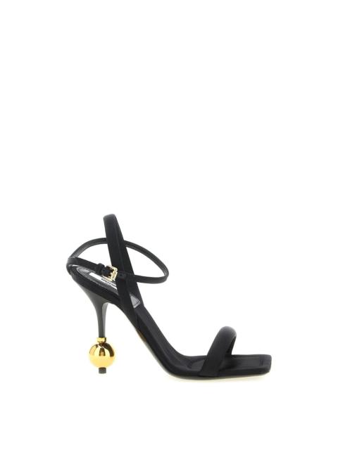 Moschino MOSCHINO Black Satin Sandals New & Authentic (Women's size: