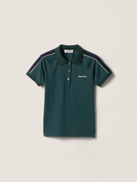 Miu Miu Cotton jersey polo shirt