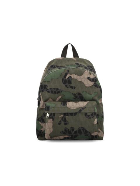 All-over Patterned Zip-up Backpack