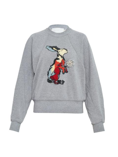 3.1 Phillip Lim Long Sleeve Sweatshirt With Rabbit Embroidery