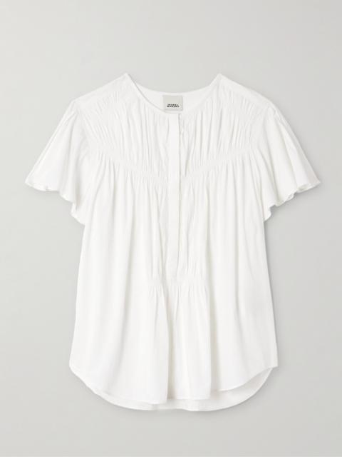 Isabel Marant Synda Gathered Modal-blend Blouse