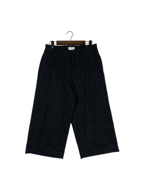ISSEY MIYAKE Plantation Issey Miyake Wool Blend Wide Leg Cropped Pants