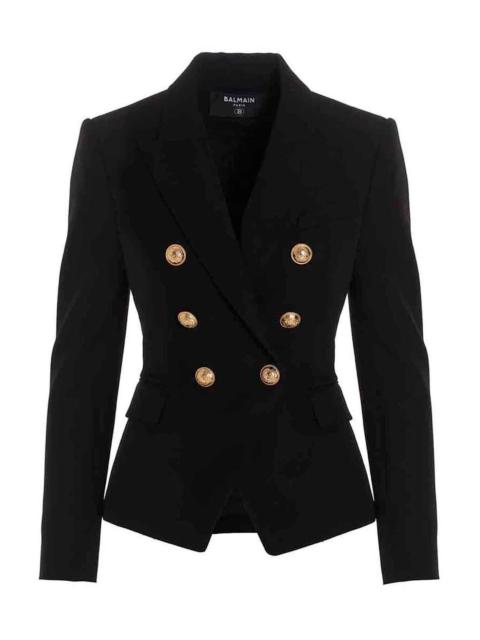 Balmain Balmain Women Double Breast Blazer Jacket With Logo Buttons