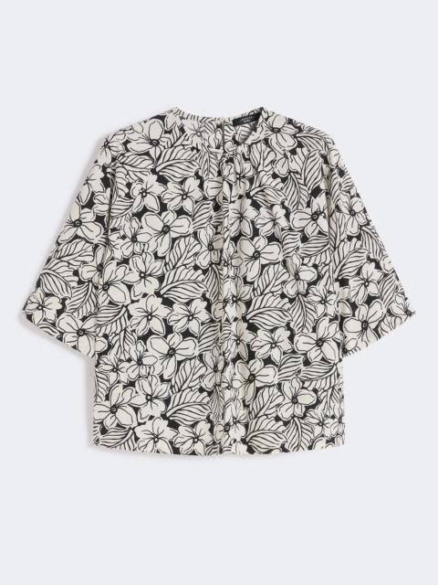 WEEKEND Max Mara Printed cotton poplin blouse - BLACK