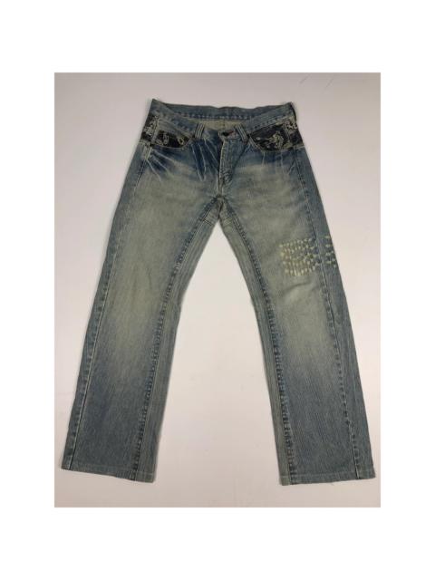 Other Designers Japanese Brand - Vintage Japanese Brand Sashiko Stich Blue Jeans